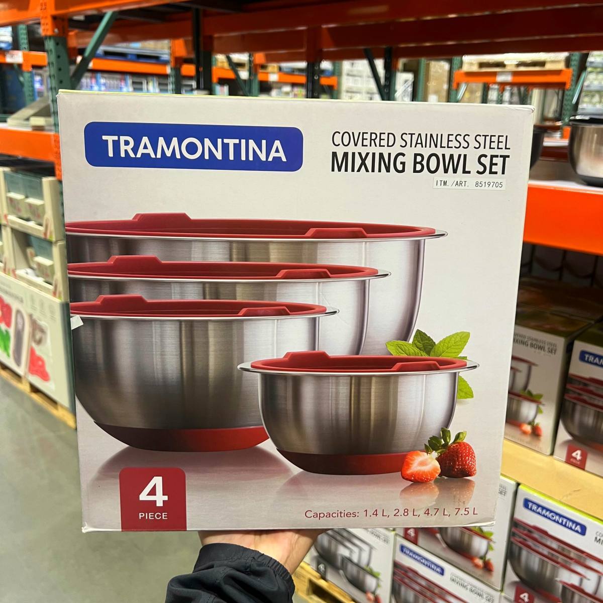 TRAMONTINA зэвэрдэггүй ган холигч аяганы иж бүрдэл