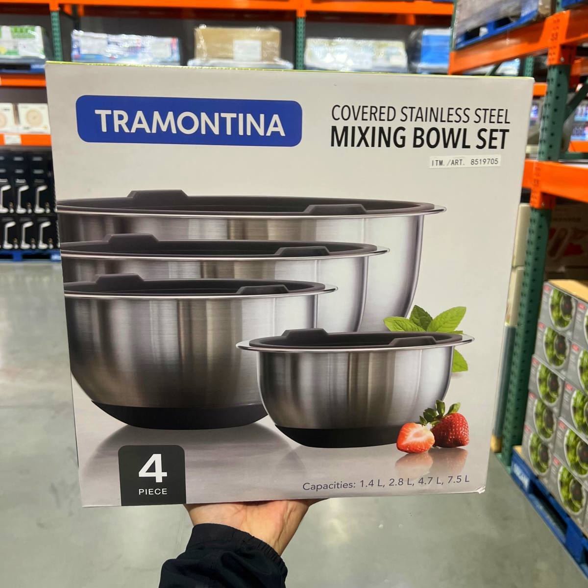 TRAMONTINA зэвэрдэггүй ган холигч аяганы иж бүрдэл, 2-р зураг