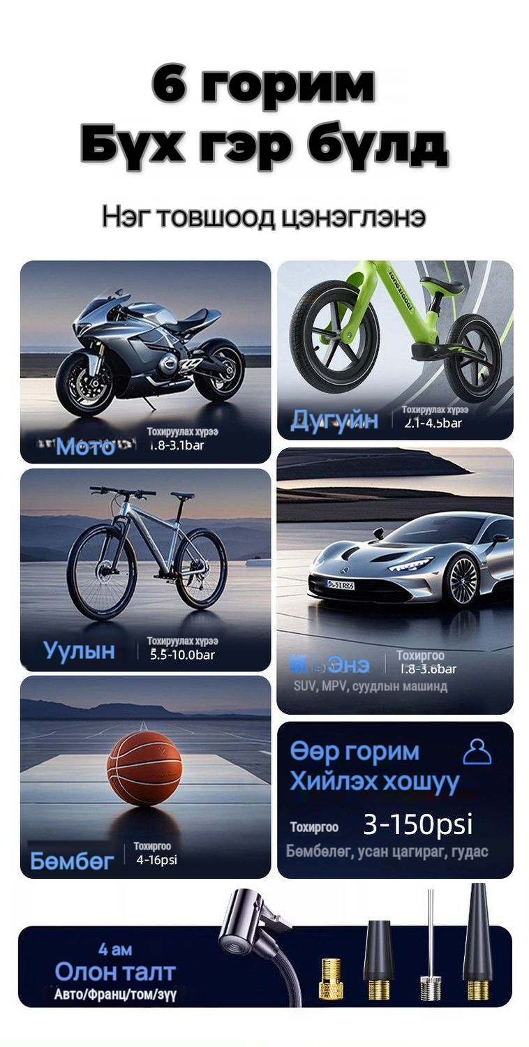 CAFELE Автомашины асаагч, дугуй хийлэгч