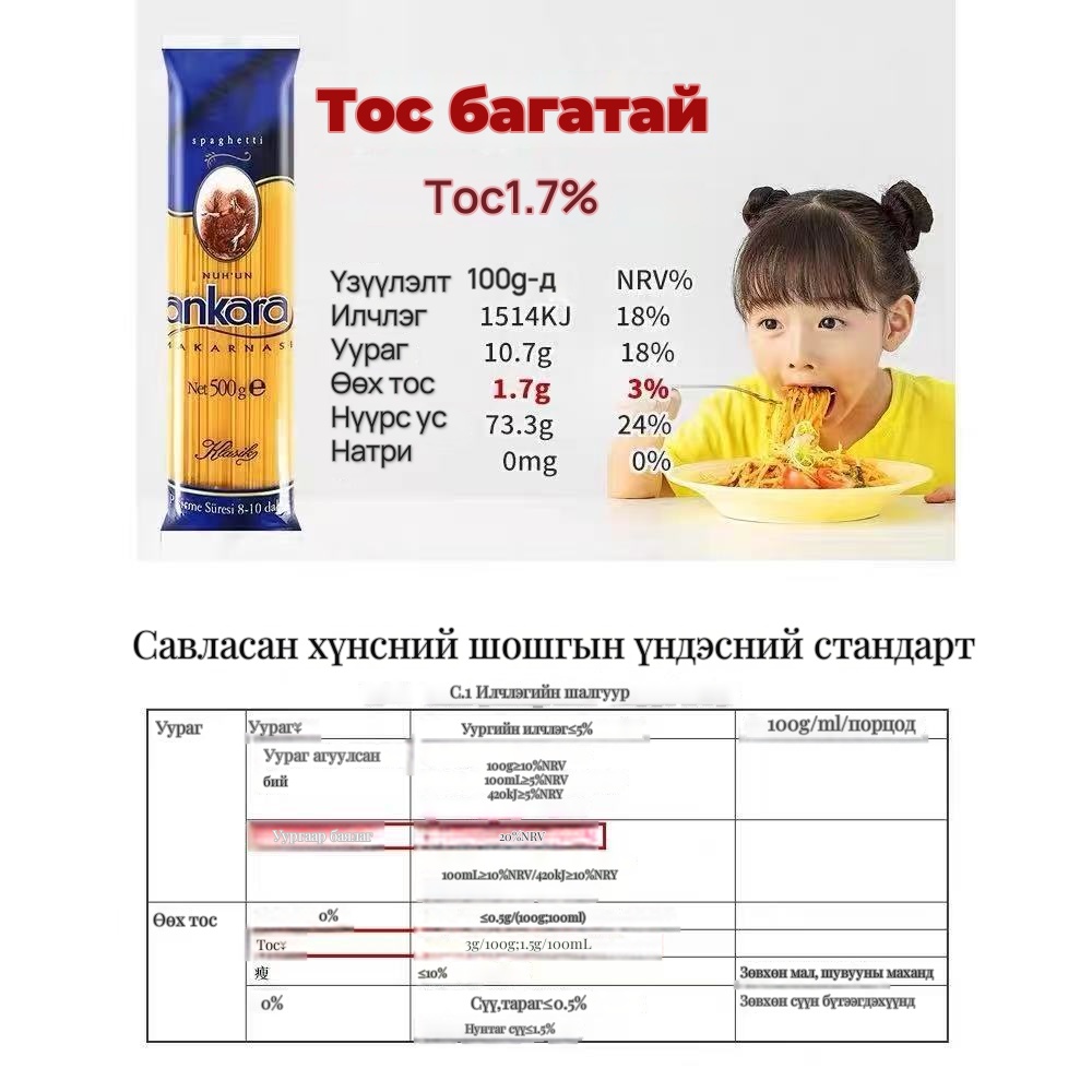 NUH'UN ankara Итали гоймон 500g × 20 уут, 8-р зураг