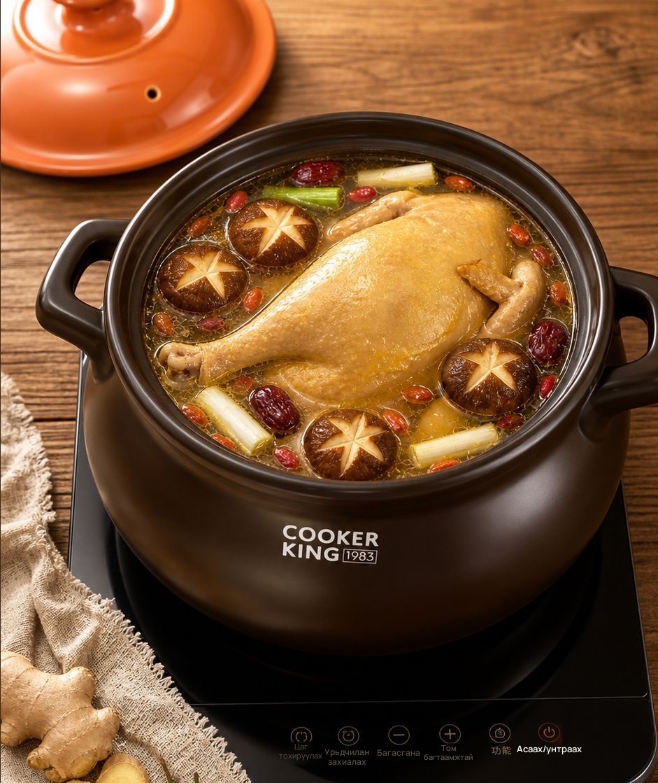 COOKER KING Индукц болон ил галд тохирох керамик тогоо